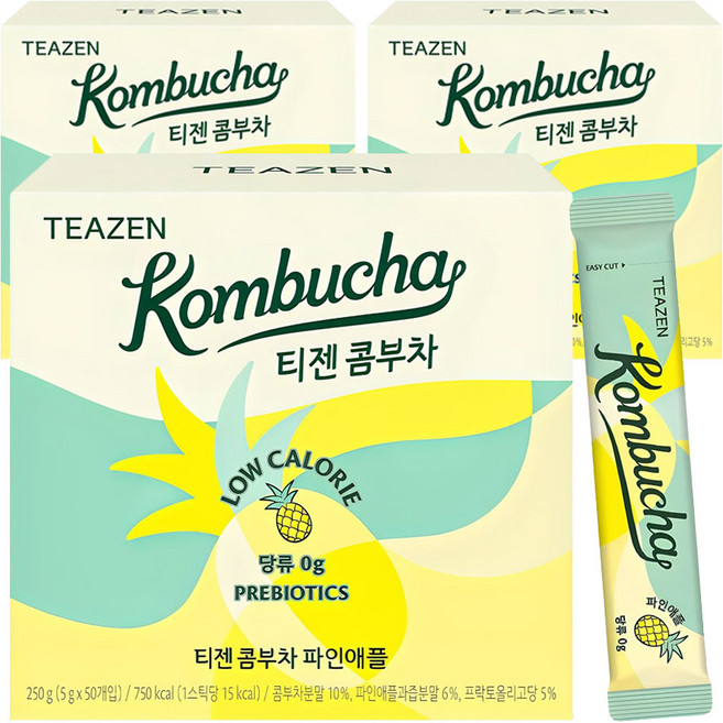 티젠 콤부차 파인애플, 5g, 50개입, 3개