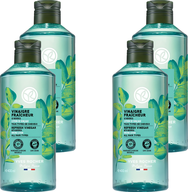 YVES ROCHER 伊夫黎雪 清新淨化辣木髮醋, 4個, 400ml