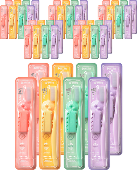 왕타 미니 베이직 칫솔 세트, 8개입, 6세트