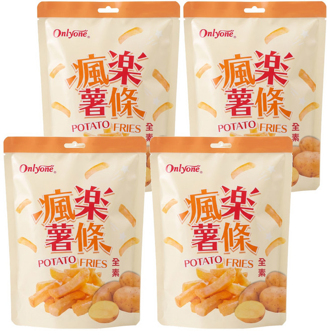 Onlyone 海龍王 瘋樂薯條, 72g, 4包