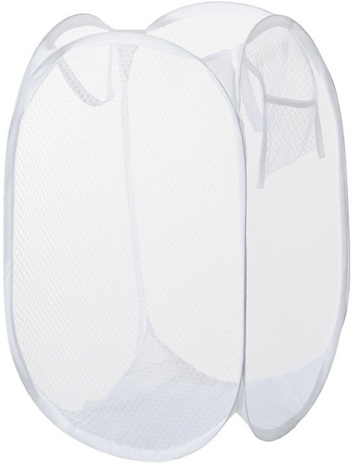 접이식 메쉬 빨래바구니, 화이트