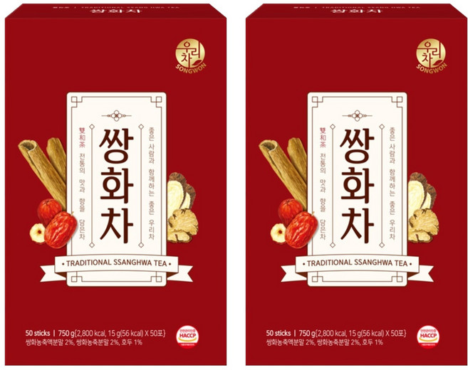 우리차 쌍화차, 15g, 50개입, 2개