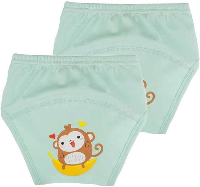 아가짱 유아용 프랜들리 배변훈련팬티, 하늘색(원숭이), 2개