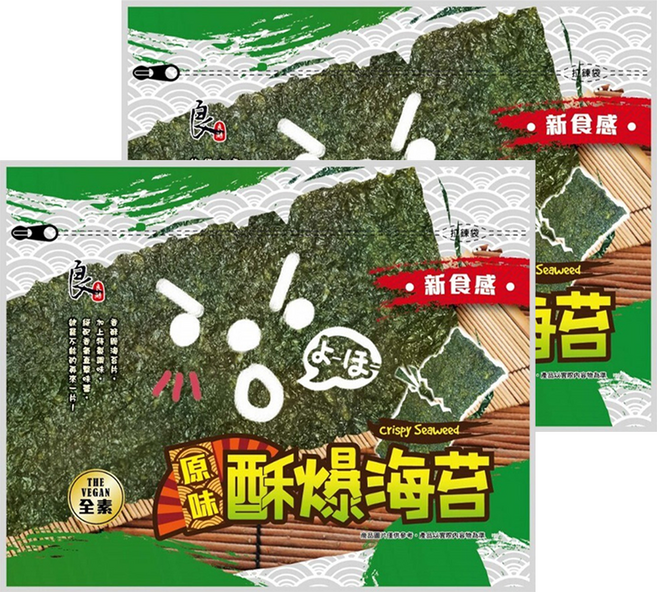 良澔 酥爆海苔 原味, 32g, 2包