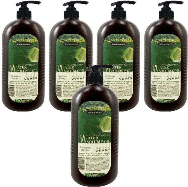 에스테소피 워터솔루블 마사지 오일 유칼립투스, 1L, 5개