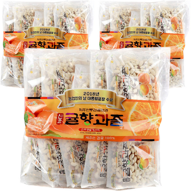 신효귤향과즐 한과 10p, 280g, 3개