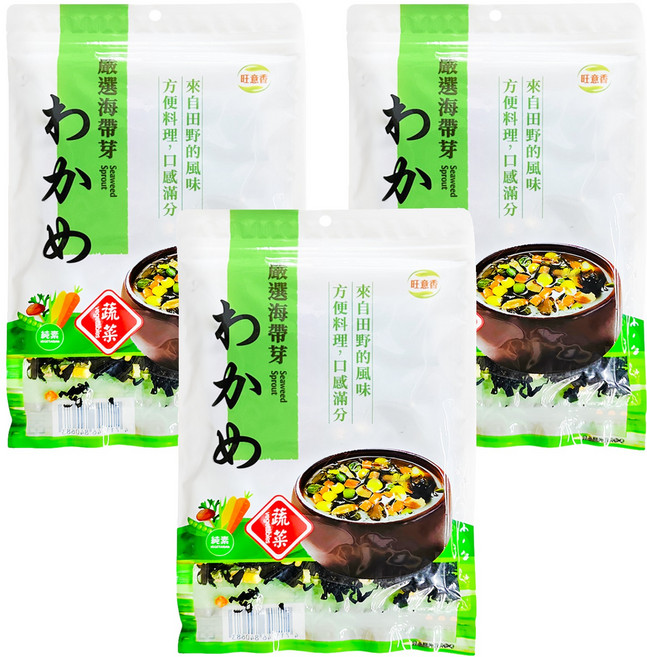 旺意香 嚴選海帶芽 田野風味, 80g, 3包
