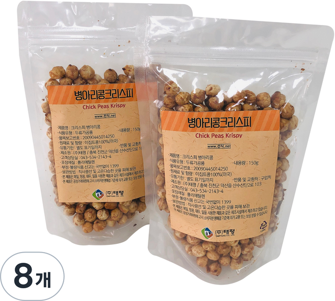태평선식 병아리콩크리스피, 150g, 8개