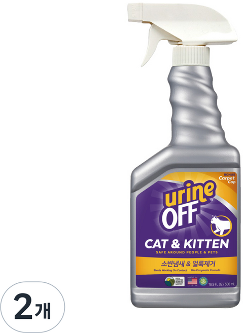 유린오프 고양이 배변 탈취제, 500ml, 2개