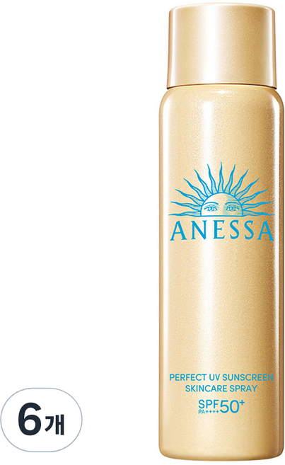 아넷사 퍼펙트 UV 선스크린 스킨케어 스프레이 NA SPF50+ PA++++, 60g, 6개
