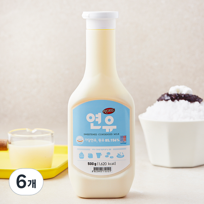 리치스 연유, 500g, 6개