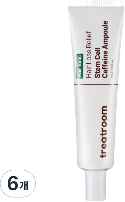 트리트룸 헤어토닉 탈모완화 줄기세포 카페인 앰플, 6개, 30ml