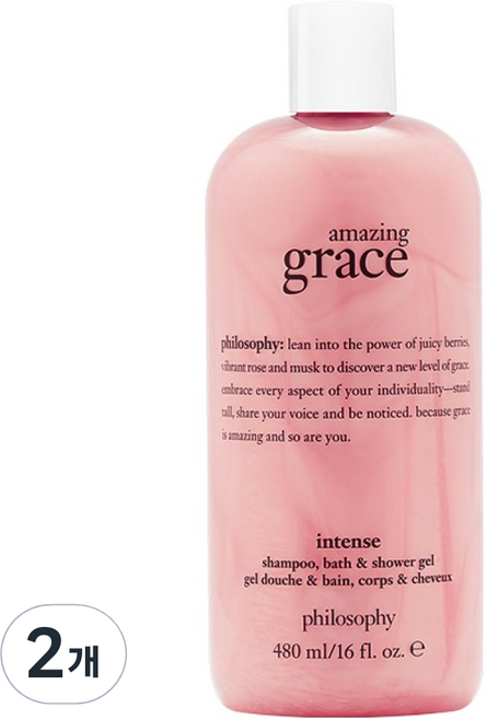 필로소피 어메이징 그레이스 인텐스 바디샤워젤, 480ml, 2개