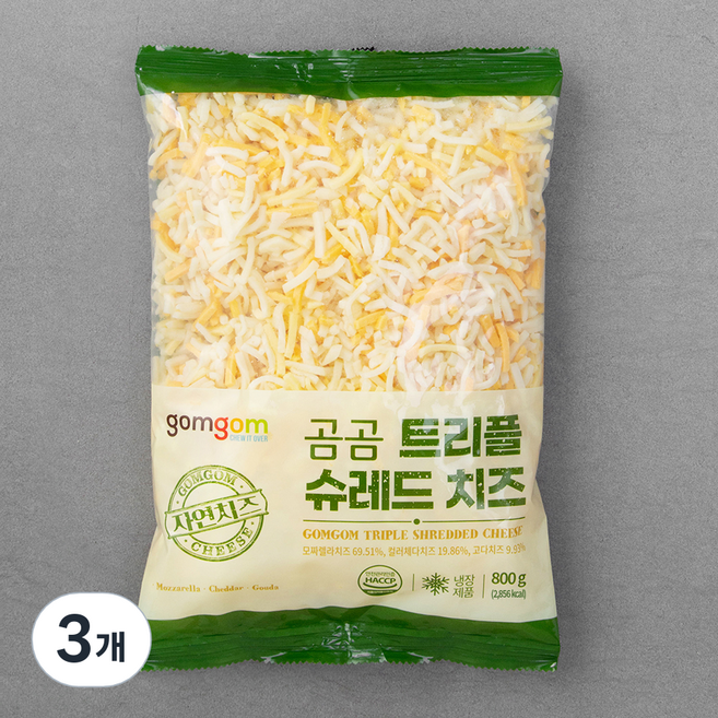 곰곰 트리플 슈레드 치즈, 800g, 1개입, 3개