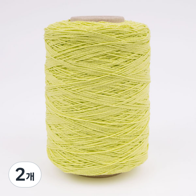 공작표 순면 색사 12합 미니 350 뜨개실, 217 레몬티, 2개