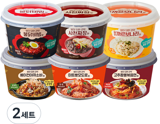 그로서리서울 밤이되면 곤약면 6종 세트, 2세트