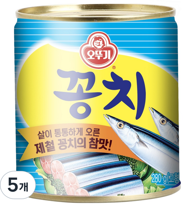 오뚜기 꽁치 통조림, 280g, 5개
