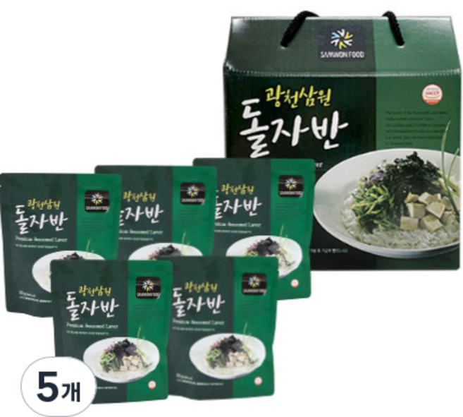 삼원 광천 돌자반 선물세트 1호 250g, 5개