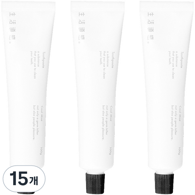 생활도감 쿨민트 치약, 100g, 15개