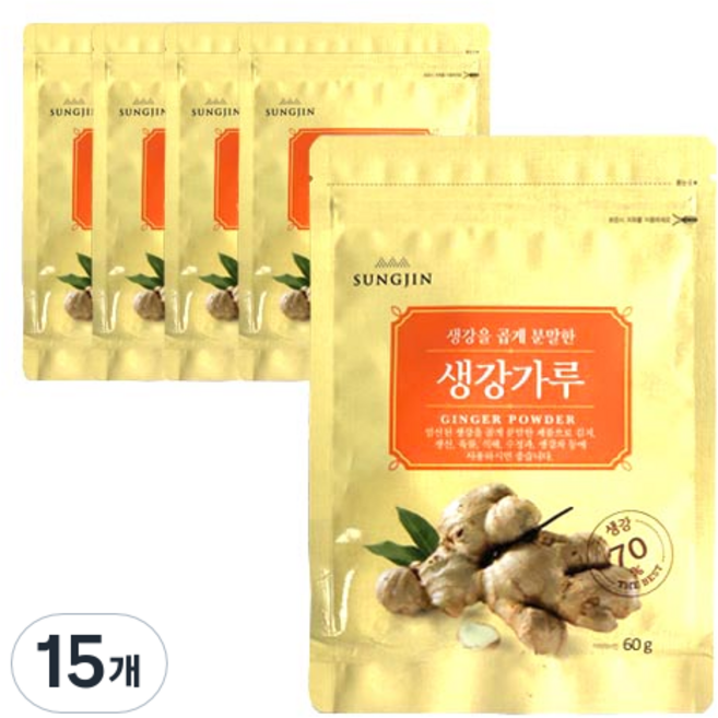 성진 생강 가루, 60g, 15개
