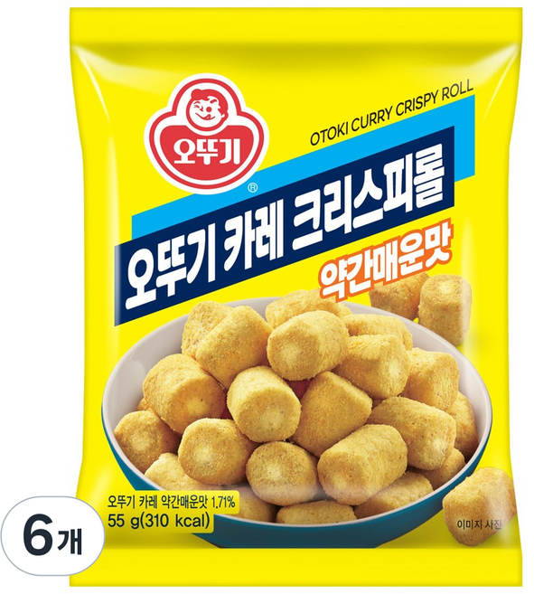 오뚜기 카레크리스피롤 약간매운맛, 6개, 55g