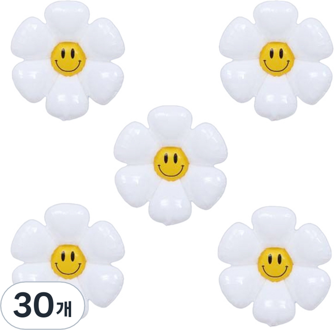 피앤비유니티 스마일 데이지 풍선 소, 혼합색상, 30개