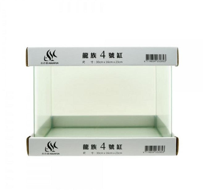 AQUAFUN 水之樂 龍族4號缸, 玻璃 透明白色, 1個