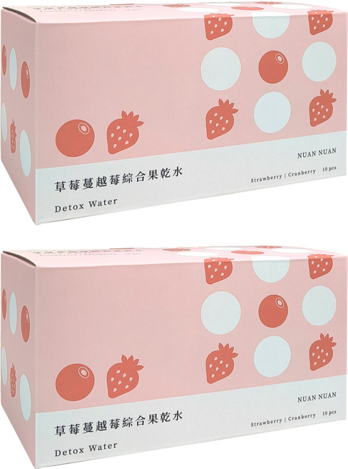 暖暖純手作 草莓蔓越莓綜合果乾水, 5g, 10包, 2盒