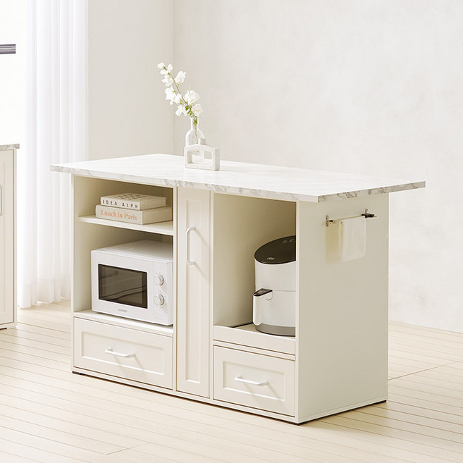 헤이몰리 타르트 렌지대 아일랜드 식탁 홈바 테이블 방문설치, 대리석패턴