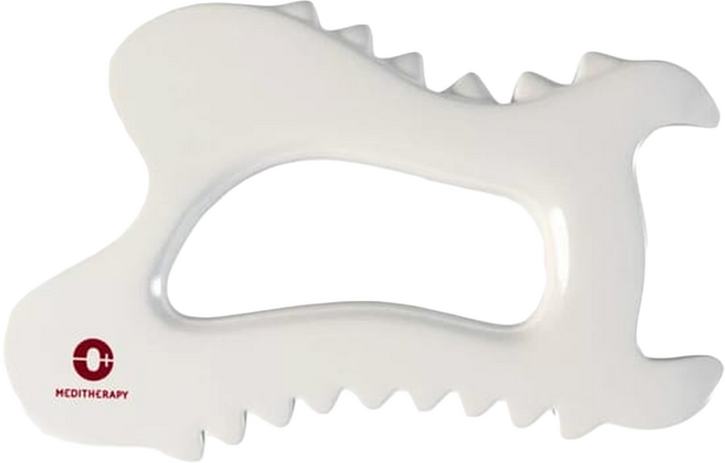 MeDITHeRaPy 陶瓷刮痧板 居家按摩用品, 1個, 白色