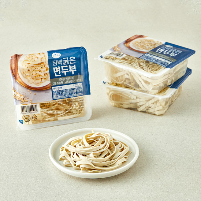 맑은물에 담백 굵은 면두부, 100g, 3개