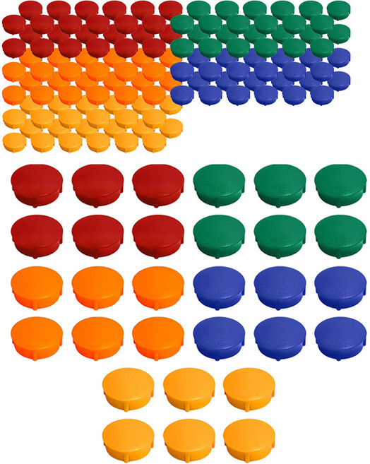 마그피아 칼라원형 자석홀더 무광 중, 혼합색상, 150개