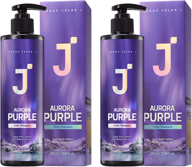 제이숲 컬러제이 오로라 보색 샴푸 퍼플, 380ml, 2개