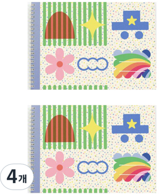 헬로우모리스 케빈 종합장, 혼합색상, 4개