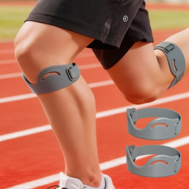 피넬 실리콘 슬개골 무릎 보호대 2p, 그레이, 1개