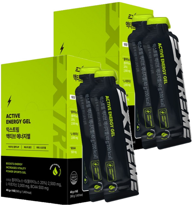 익스트림 액티브 에너지젤, 560g, 2개