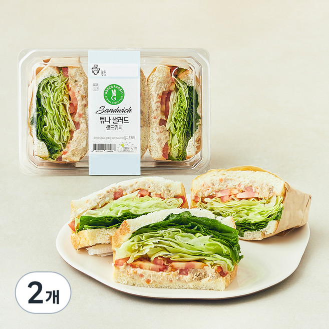 그린래빗 튜나 샐러드 샌드위치 140g x 3개입, 420g, 2개