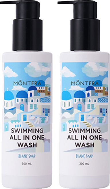 몽프라 수영장 염소 케어 올인원 워시 블랑솝, 300ml, 2개