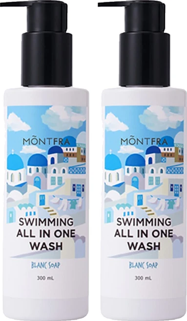 몽프라 수영장 염소 케어 올인원 워시 블랑솝, 300ml, 2개 - 쿠팡