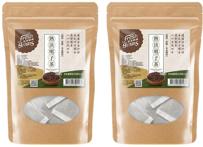 fresh grains 長青穀典 熟決明子茶, 10g, 20包, 2袋