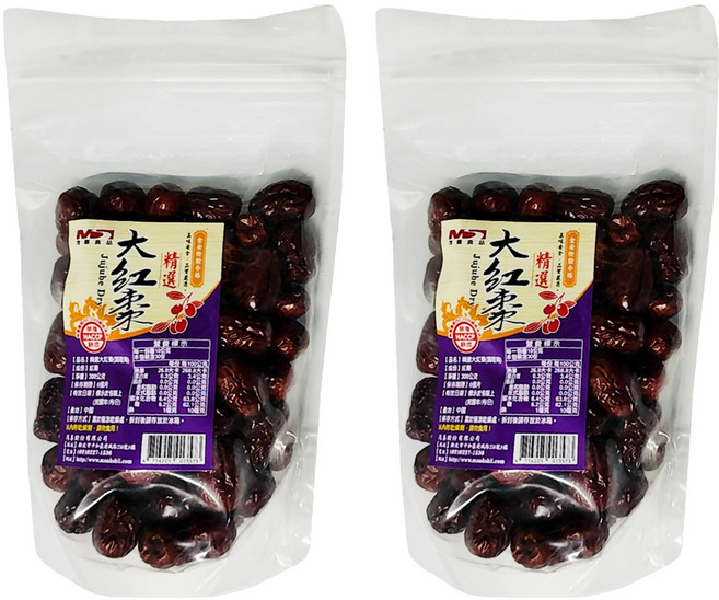 茂喜食品 特級紅棗 調理用, 300g, 2包