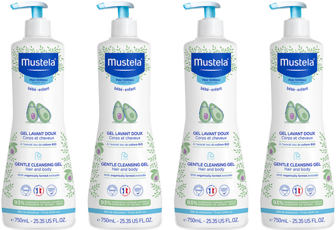 무스텔라 젠틀 탑투토 클렌징 젤, 750ml, 4개