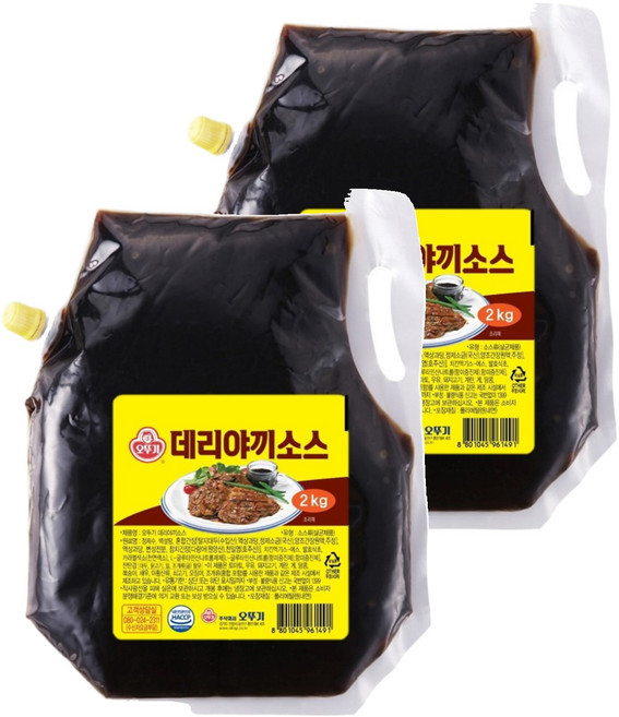 오뚜기 데리야끼소스, 2kg, 2개