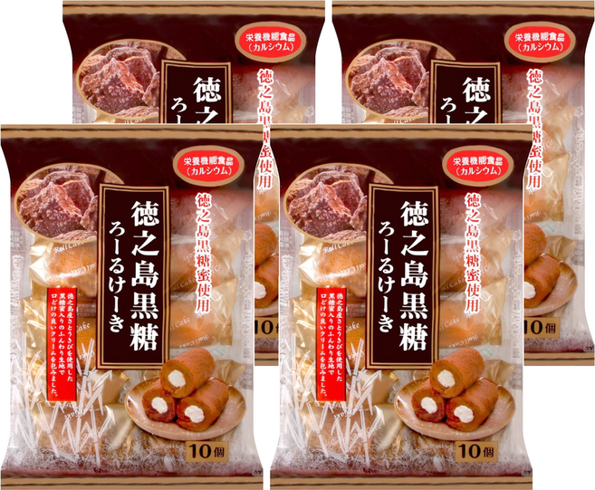 山內製菓 德之島黑糖味蛋糕捲, 160g, 4袋