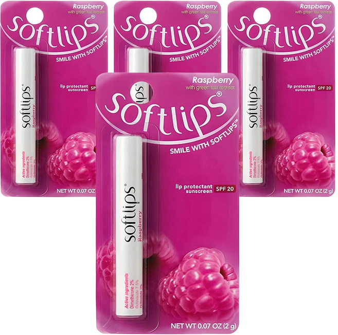소프트립스 립밤, 라즈베리, 2g, 4개 - 쿠팡