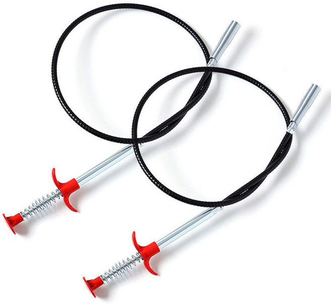 월드크린 변기 배수구 뚫기 집게 60cm, 혼합색상