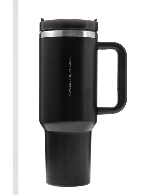 코멧 투고 텀블러 1.18L + 빨대 세트, 미드나잇 블랙, 1세트