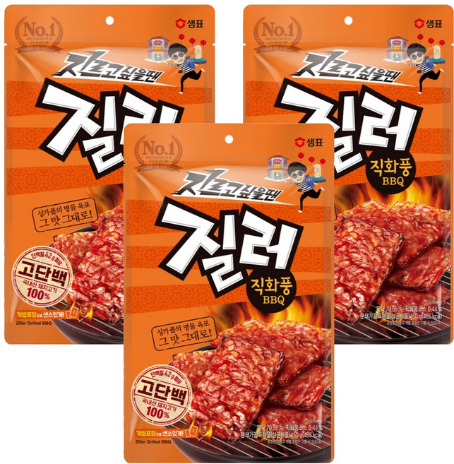 질러 직화풍비비큐 육포, 150g, 3개