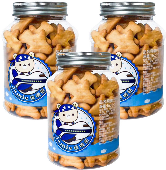 恩澤食品 飛機狀餅乾, 135g, 3罐