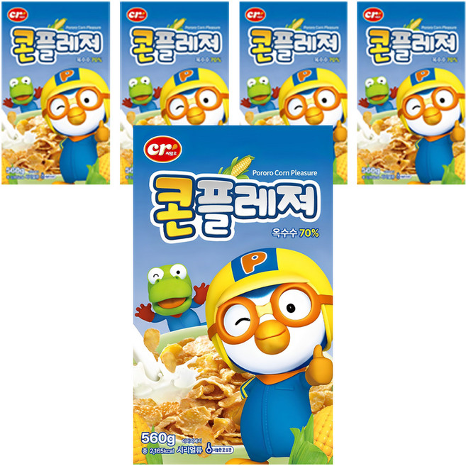 씨알로 뽀로로 콘플레져 시리얼, 560g, 5개
